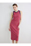 Crew Neck Striped Dress - 2