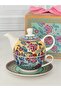 Porcelain Teapot and Teacup Set 3 Pieces Life - 4