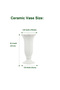 Cream Nordic Style White and Black Color Bohemian Ceramic 21x10 cm Cube Vase Trend for Table Shelf Office Hotel Home Decor - 8