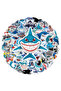 50 sheets Cartoon Shark Graffiti Sticker For Suitcase Skateboard Helmet Toy Phone Case Vinyl Wate... - 5