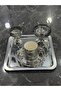 Zenya Silver Coffee Presentation Set with Tray, Coffee Cup, Turkish Coffee Pot and Coffee Side Cup - Damat Kahvesi - 3