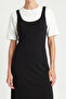 T-Shirt Dress Double Modal Set Lnt0038 Black - 3