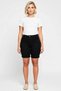 Women's Plus Size Shorts Denim High Waist Skinny Fit Plain Pattern Foldable Leg Stretchy Fabric - 4