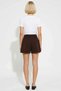 Women Mini Shorts High Waist Wide Leg Woven Fabric Solid Pattern Spring Autumn Daily Use - 5
