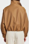 Cotton Blend Stand Collar Zippered Coat Coat Bbss26Fjc001150 - 3