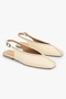Women's Nayela Butter Yellow Leather Trocked Ballerinas