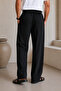 Men's Linen-Look Comfortable Baggy Fit Linen Trousers with Elastic Waist - 5