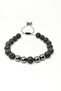 Hematite Stone Natural Stone Macrame Braided Unisex Adjustable Bracelet