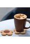 Silk Route - 12 Pcs Flower Cork Coaster for Drinks, Absorbent and Reusable Non-Slip Heat Resistant Coffee Coasters, 100% Natural Cork for Tabletop Protection Coasters, Kitchens, Work desks Coasters - 4