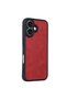 Apple iPhone 16 Case Aras Leather Cover - Red - 2