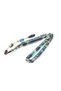 Erhan Turan Cut Model Transparent Navy Blue Crimped Amber Prayer Beads - 4