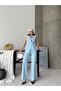 B Belt Detailed Gold Buttoned Vest Trousers Blazer Suit - 5