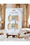 2-Pack Little Mini Lux Ecru Grogren Ribbon with Stone Closure, Holiday, Celebration, Special Day