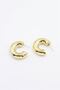 Glb-stl41414 hoop earrings - gold
