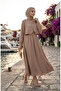 Aerobin Fabric Button Detailed Double Suit 2269-01 Beige