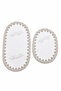 Silver 2-Piece French Lace Luxury Bath Mat Non-Slip Dowry Oval Bath Mat Set Lauris - 6