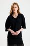 Black V-Neck over Tshirt - 4