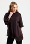 Coffee-Colored Lace Detailed Tshirt - 3