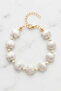 Adjustable Bracelet with Gold and Shell Detail