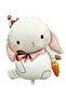 Cream Rabbit Carrot Hat Foil Balloon 42X72 cm Party Decoration Ornament - 2