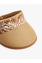 Foulard Detailed Straw Visor Hat - 3