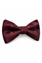 Burgundy Motif Silk Bow Tie Sb184 - 3
