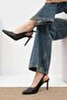 Blair Black Color Mesh Women's Heeled Shoes - 2