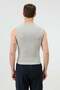 Gray Cotton Sleeveless Men's T-Shirt - 4
