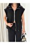 Premium Special Production Drawstring Waist, Two-Way Zipper, Carrying Bag, Wide Leg, Zero Sleeve Tracksuit Set - 2