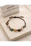 Leo Zodiac Sign Real Natural Stone Brown Rope Braided Bracelet - Citrine Aventurine Crystal Quartz Tiger's Eye - 5