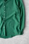Men's Oversize Summer Linen Shirt with Collar, Relaxed Fit, Long Sleeve - Green - 3