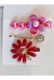 Brooch - Set of 3 Red Flower Brooches