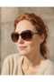 Polarized Coffee Women's Sunglasses with Uv400 Protection Large Frame Vintage Design