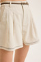 Teğel Stitched Knit Belted Shorts - 4