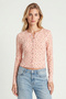 Floral Patterned Buttoned Seasonal Blouse Lub0358 Pink - 3