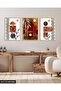 Watercolor Look Abstract Art 3 Piece Wooden Framed Painting Act - 2