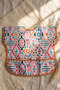 Tribal Joy Waterproof Stain-Resistant Geometric Patterned Baby Food Bib with Pockets - Blw Compatible Wide Cut - 3