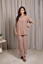 Beige Soft Crepe Trouser Set – Elegant Everyday Comfort