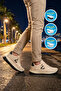 Beige-Navy Blue Comfortable Sole Men's Sports Shoes 2075 m - 2
