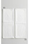 5 White 50X70 Cotton Pillow Inner Liner Covers with Zipper - 4