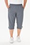 Men's Embroidery Detailed Pocketed Micro Deniz Capri Gray 2666-g - 6