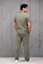 Regular Fit Lycra Self-Striped Half Baggy Trousers T-Shirt Set - 3