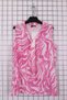 Women's Plus Size Shawl Collar Zero Sleeve Woven Stylish Mom Blouse - 3