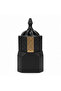 Black Ceramic Incense Burner — Hexagonal Bakhoor Mabkhara | 14 cm