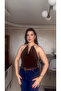 HALTER YAKA AKSESUAR DETAYLI BLUZ - 3