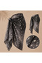 Bohemian Gazelle Pattern Viscose Pareo-Natural Tone Transition Viscose Pareo Shawl