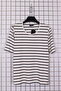 Women's Plus Size Lycra Crew Neck Striped Short Sleeve Mom T-Shirt Combed Cotton Blouse - 2
