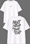 Next Stop Design Front and Back Printed White Oversize T-Shirt