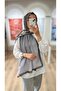 شال ناعم بنقشة زهور متدرجة - أسود - 2