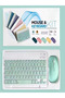 AASHZ Ultra-thin Wireless Office Keyboard and Mouse Combination Combo Support Win/IOS/Android/Mobile Phones 10 Inch Colorful Keyboard